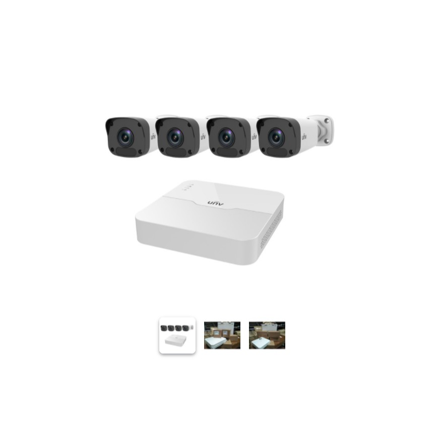PAKET 4 IP CAM UNIVIEW 2MP UNV KIT NVR301-04LB-P4 IPC2122LR3-PF40M-D
