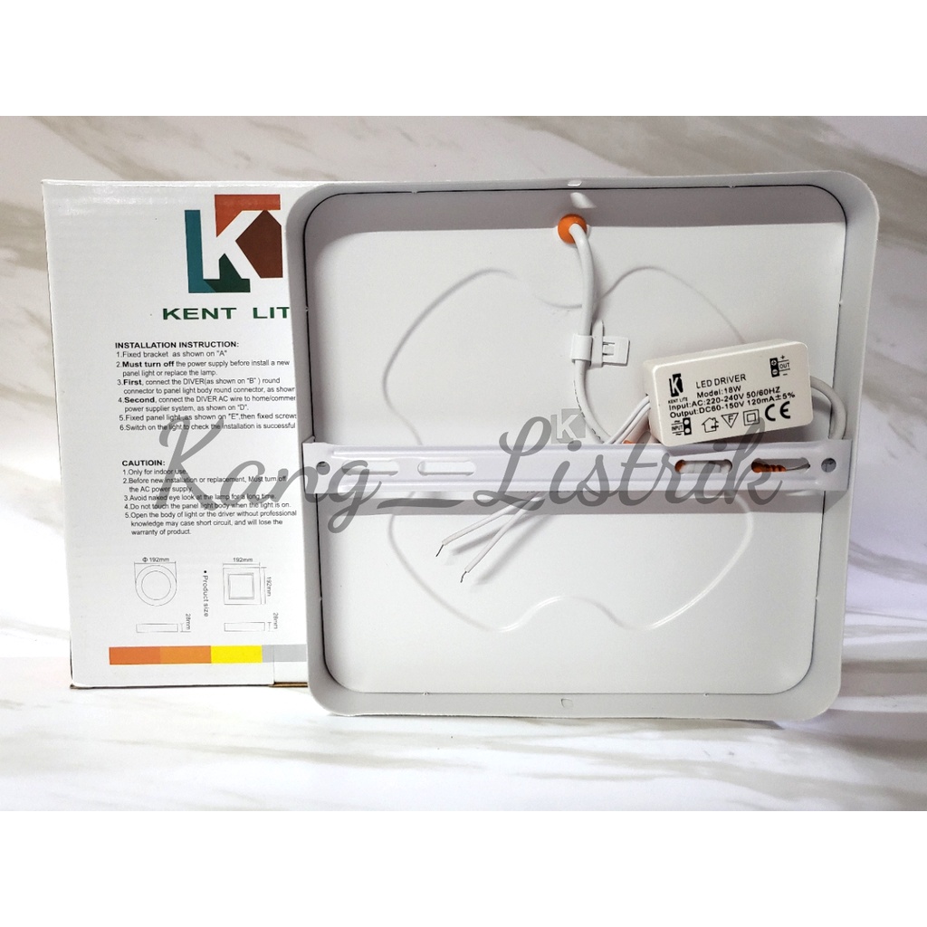 Lampu LED Panel / Downlight Murah / Downlight LED Panel 18W KOTAK OUTBOW