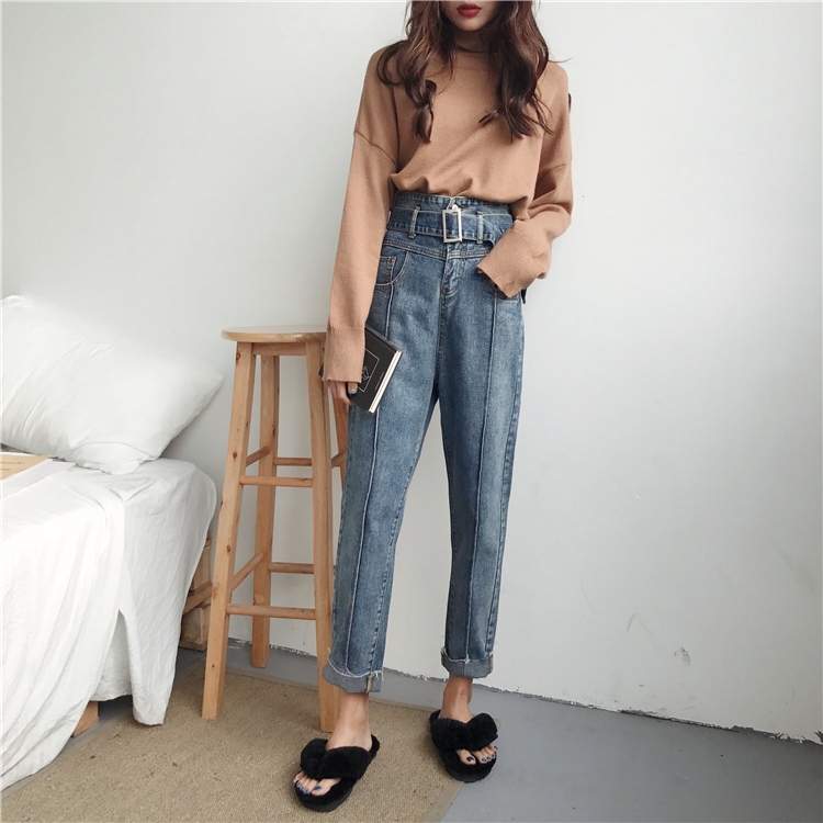 Celana Panjang Model High Waist Longgar Slim Gaya Vintage Celana Panjang Model High Waist Longgar Slim Gaya Vintage
