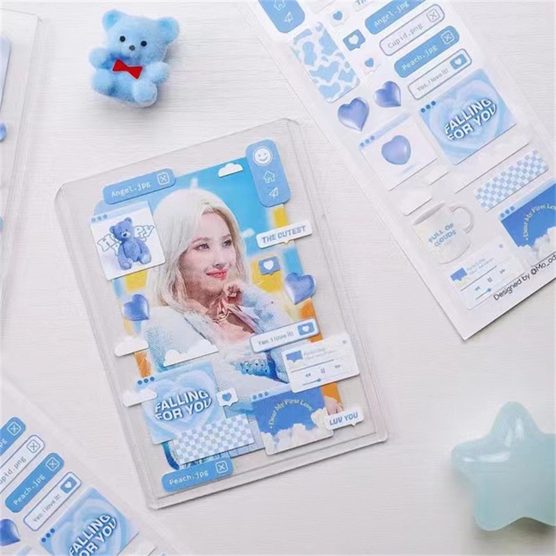 Stiker Kartu Polaroid Chasing Star Aidou Bentuk Hati Untuk Dekorasi Buku Catatan