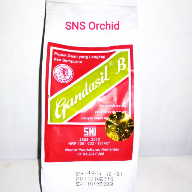 Gandasil B pupuk daun merah semprot bunga anggrek untuk pembungaan 100 gr