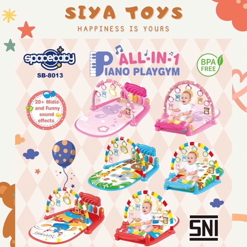 SIYA ✨ FREE BUBBLEWRAP MULTIFUNCTION PIANO FITNES SPACEBABY SB 8013 8017 8020 8025 PLAYGYM 2IN1 RACK BABY MATRAS PLAYGYM BAYI KADO MURAH SB 8013 SB 8017 SB 8020 SB 8025 2IN1 PLAYGYM MASTELA PLAYGYM+WALKER MULTINASIONAL