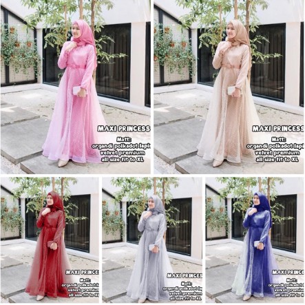BUTIK GAMIS MEWAH PRINCESS CINDERELA / GAMIS PESTA / GAMIS KONDANGAN / GAMIS RUBIAH ORGANDI TOTOL