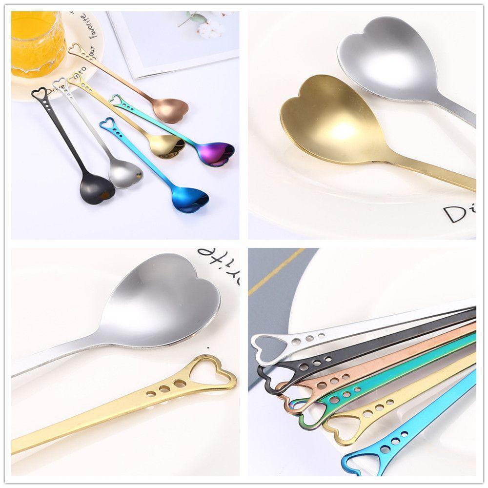 Solighter Sendok Kopi Dapur Kreatif Dessert Spoon Stainless Steel