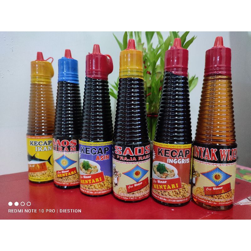 Aneka Macam Kecap Penyedap Rasa 150 mL Cap Sinar Mentari [Halal]