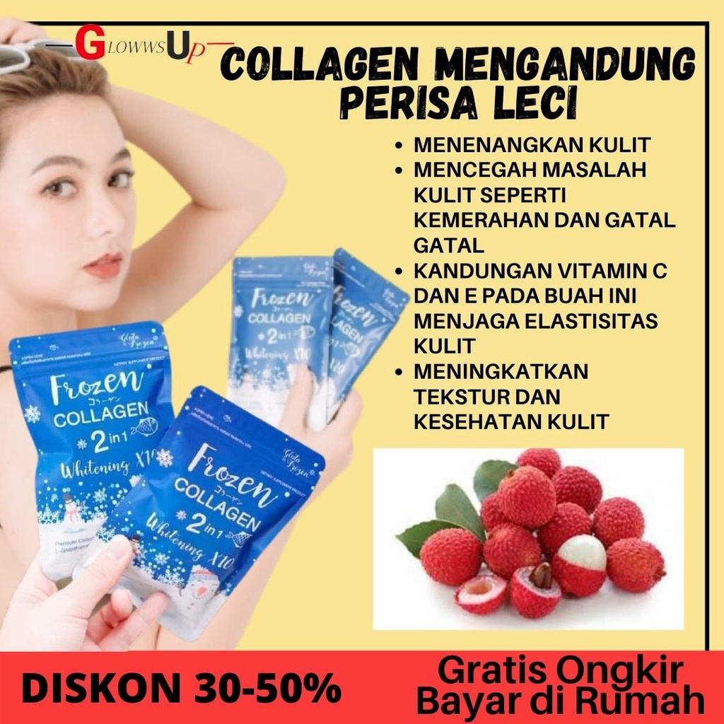 COLLAGEN BUBUK PEMUTIH TUBUH FROZEN COLLAGEN 2IN1 POWDER DRINK - COLLAGEN PENYEMBUH JERAWAT