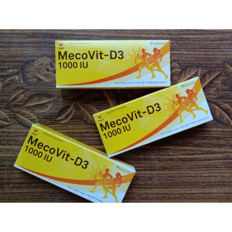 Mecovit vitamin D3 1000 IU ( 1box  isi 30tablet)
