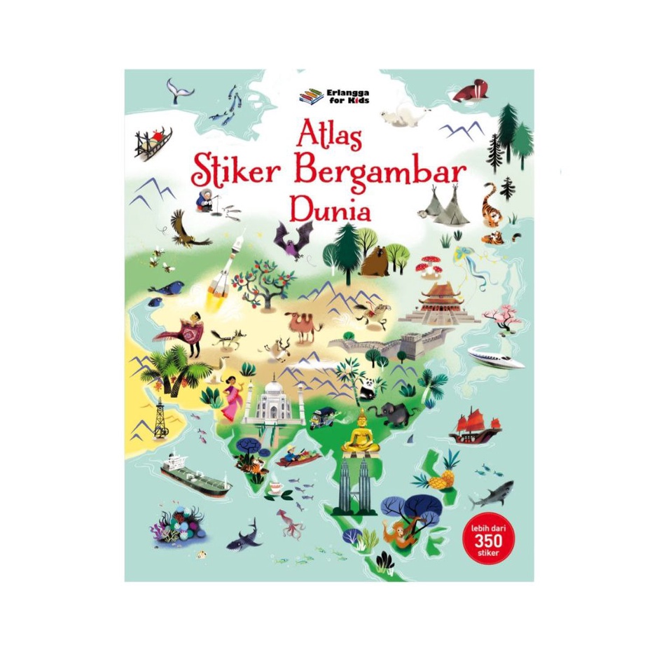 Erlangga: Atlas Stiker Bergambar Dunia/BUKU ATLAS DUNIA UNTUK ANAK