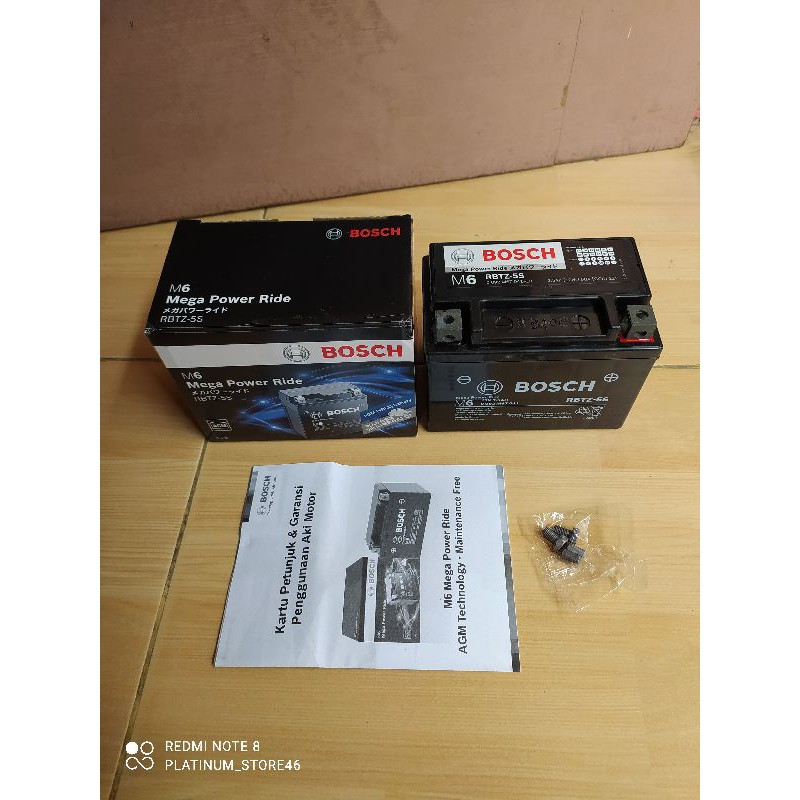 Jual Aki kering motor merek Bosch RBTZ-5S original dan bergaransi resmi