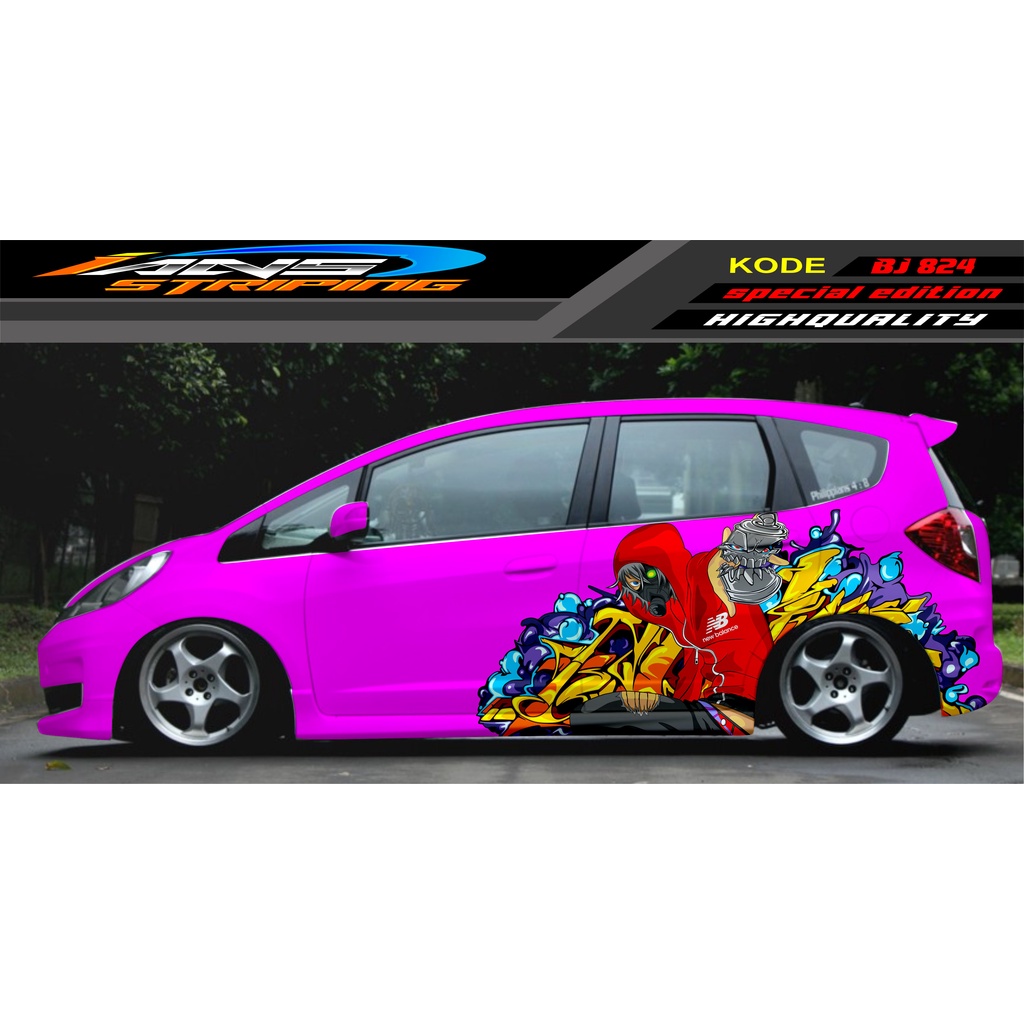 DECAL STICKER MOBIL JAZZ, SIGRA, YARIS, SWIFT / DECAL MOBIL / DECAL STICKER MOBIL ANIMASI