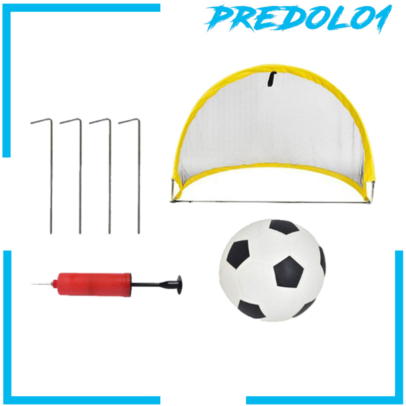 [PREDOLO1]Pop-up Soccer Goal Premium Foldable Durable Yellow Portable Goals Nets