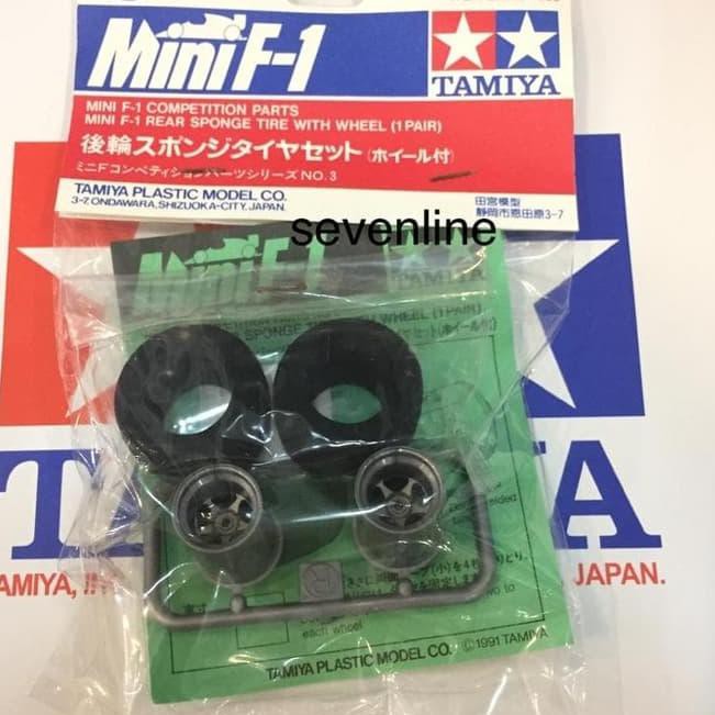L9 TAMIYA -TAMIYA MINI F1 REAR SPONGE TIRE WITH WHEEL(1PAIR) ➲ ✬