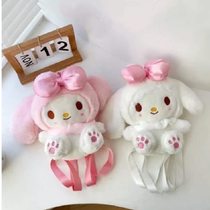 Diobrale - Tas Ransel Anak Gadis Imut Boneka Bulu Lucu Fashion Anak Murah Ransel Gendong Anak Perempuan Populer 2022