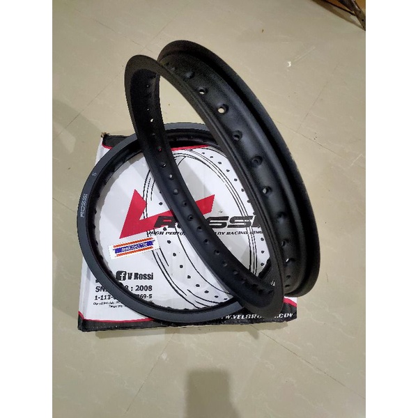 velg Rossi hitam 185 215 17 velg Rossi kotak ukuran 185 215 hitam