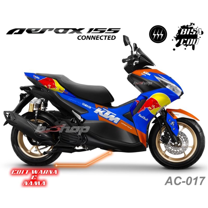 Decal sticker Aerox connected new 155 variasi Redbull ktm full body printing sticker