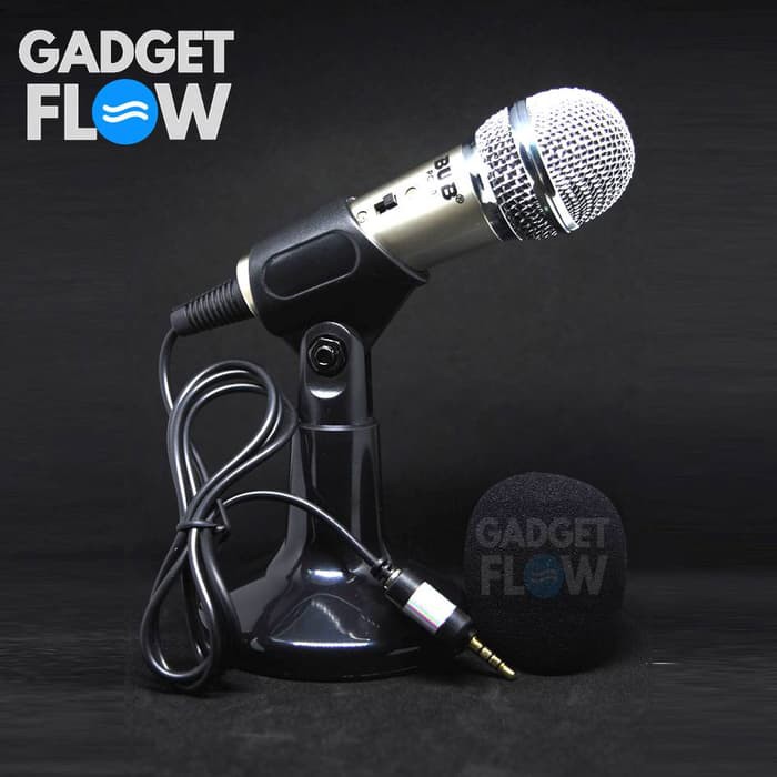 al189 Microphone Mic Condenser Smartphone / PC with Holder Stand