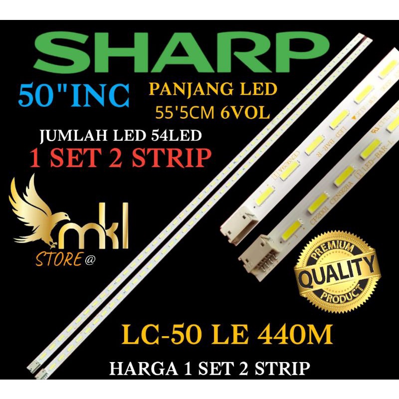 BACKLIGHT TV LED 50" INC SHARP LC-50LE 440M JUMLAH LED 54LED