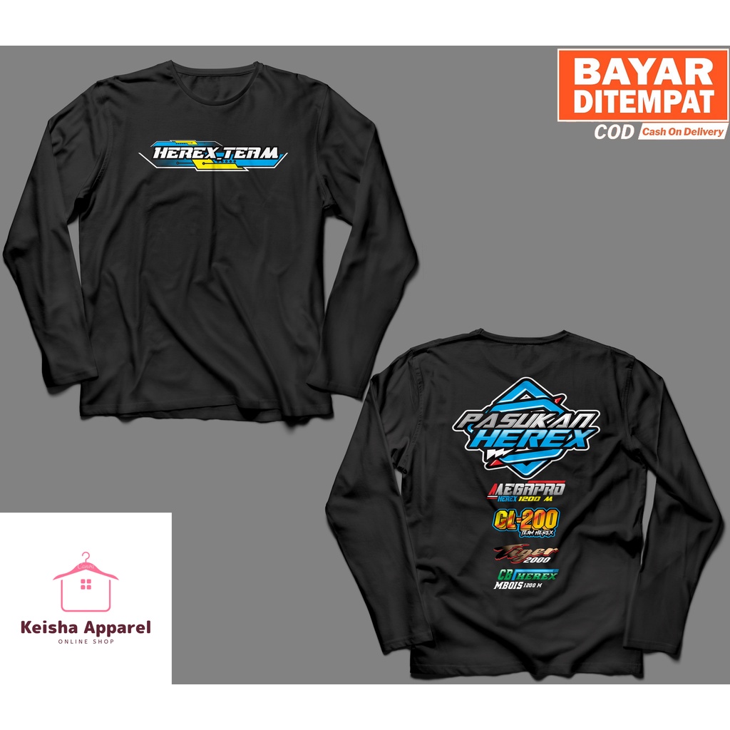 KAOS BAJU LENGAN PANJANG TEAM HEREX KAOS HEREX PRIA WANITA