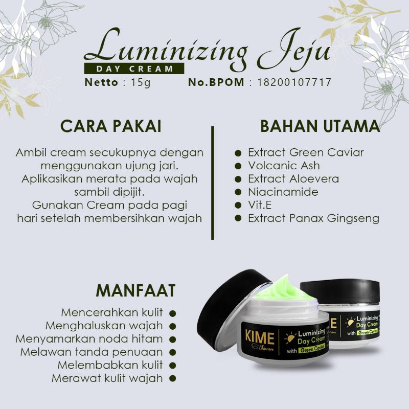 KIME DAY CREAM CREAM SIANG [ KEMASAN BARU ]