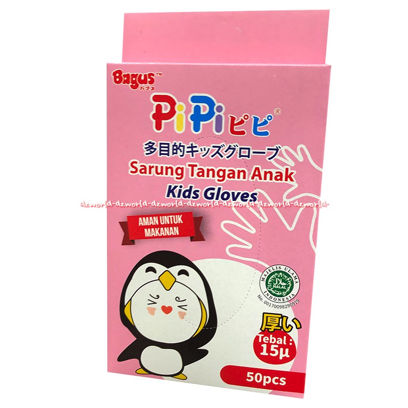 Bagus Pipi 50pcs Sarung Tangan Plastik Untuk Anak Anak Laki Perempuan Plastic Kids Gloves Food Grade