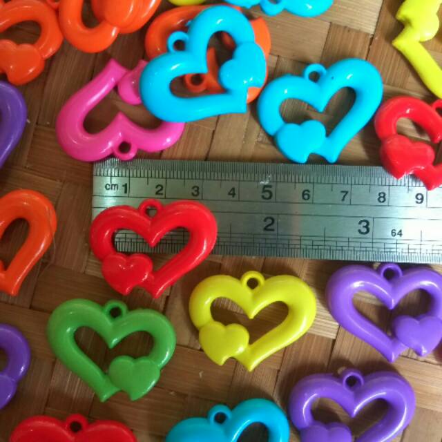 Mote love double 'besar' (34 pcs)