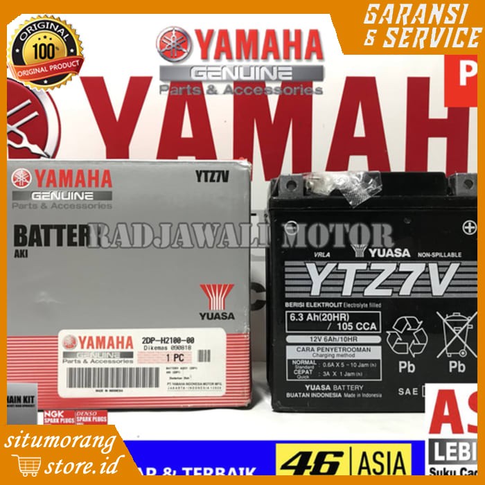 AKI MOTOR NMAX YTZ7V ASLI ORIGINAL YAMAHA | Shopee Indonesia