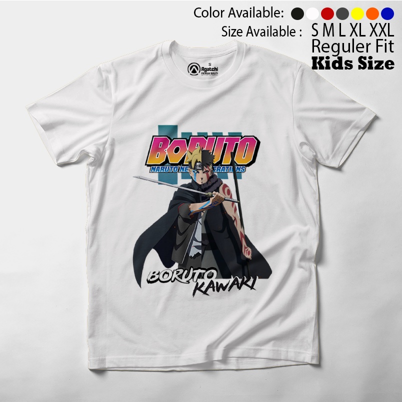 Baju Kaos Atasan Anak Laki-laki Distro Anime Boruto x Kawaki - Boruto Next Generations