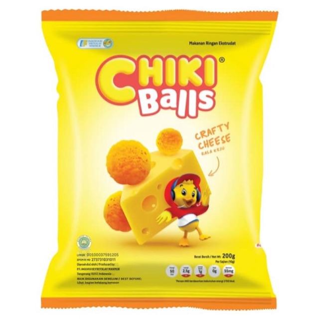 

Chiki Balls 200gram (Rasa Keju)