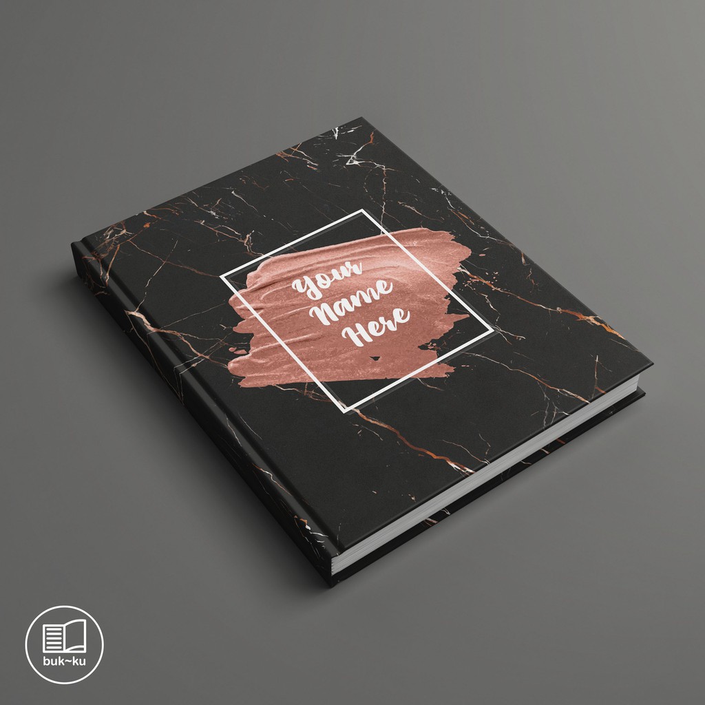 

Buku custom motif marble catatan notes notebook