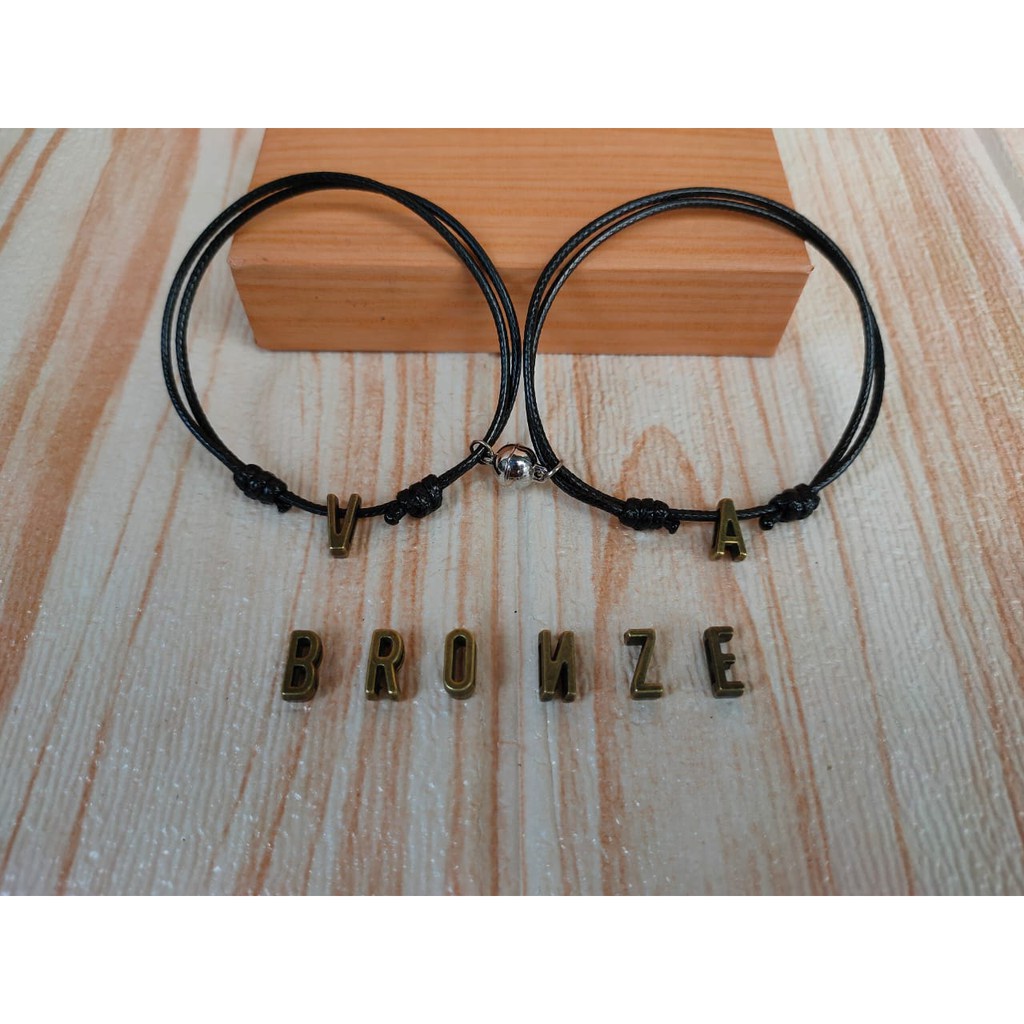 [sepasang] Gelang Magnet + Inisial