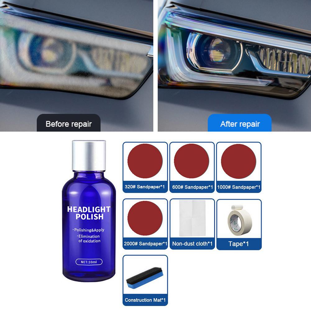 Goxfaca Cairan Pemutih Lampu Mobil Headlight Polish Repair Coat 10ml - LE01646