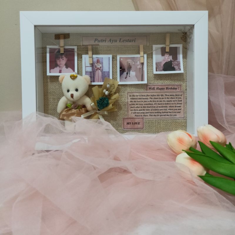 

[maycreative.diy] GIFT HAMPERS FRAME / Pigura Foto | Hadiah ulang tahun wisuda valentine anniversary