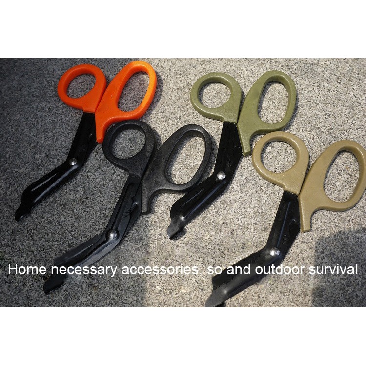 Gunting Darurat Bengkel Serbaguna Camping Survival Serrated Scissor