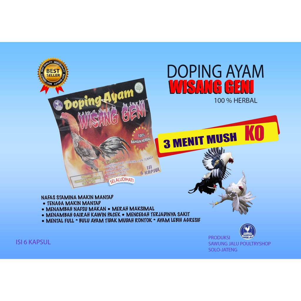 WISANGGENI-DOPING AYAM-JAMU AYAM-VITAMNI AYAM-AYAM ADUAN, AYAM JAGO-AYAM PETARUNG