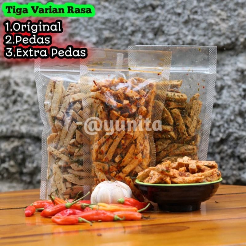 

Basreing Stik Bumbu Basah Daun Jeruk/Basreng Pedas 60gram