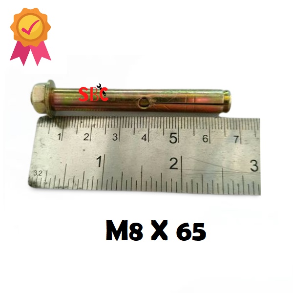IB Dynabolt M8x65 3124 Baut Beton M8 x 65 Anchor Bolt Kuning 6.5 cm