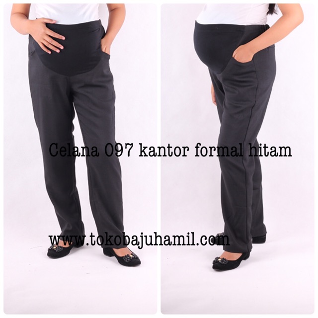 Celana hamil formal 097 hitam