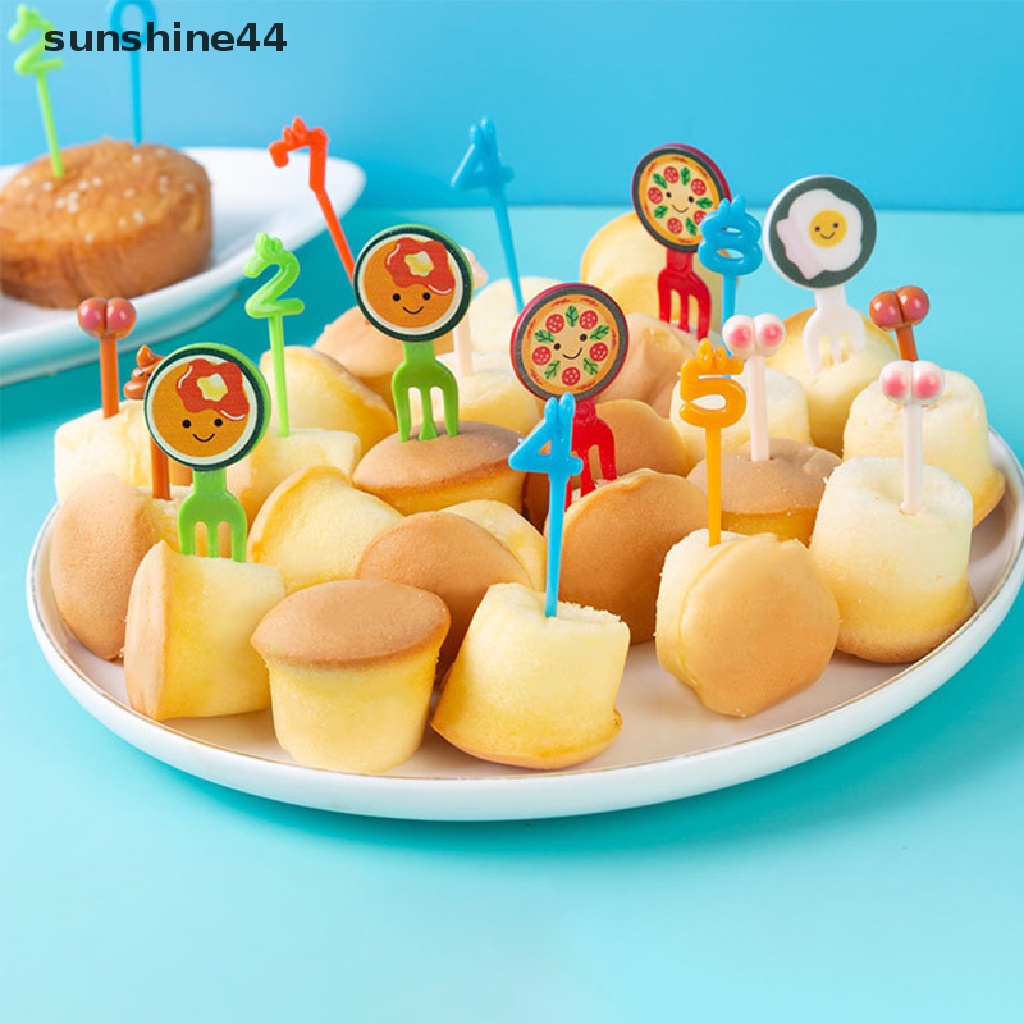 Sunshine Garpu Buah / Kue / Dessert Mini Bentuk Kartun Hewan Untuk Natal / Halloween