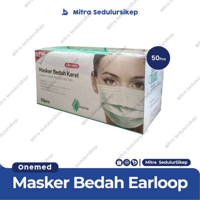 Masker Earloop Onemed l Masker Cantol l Masker Telinga