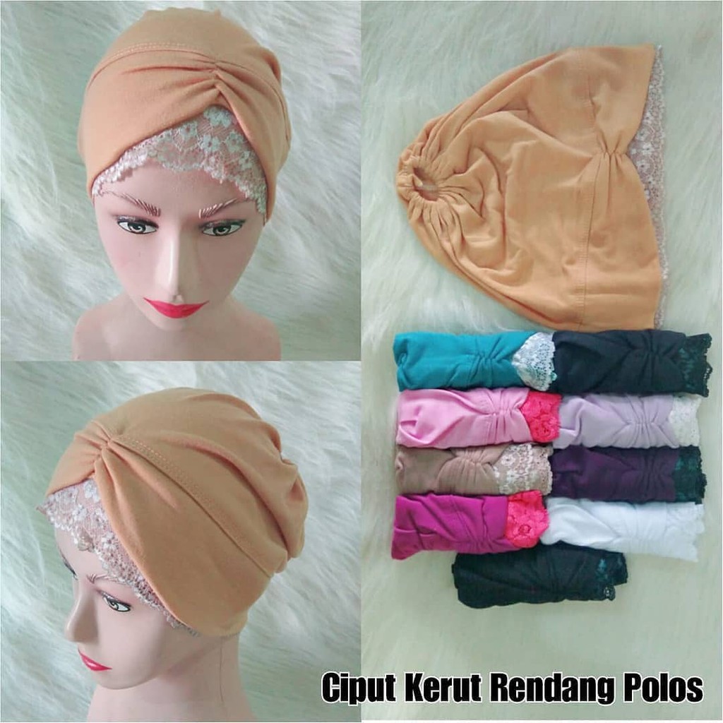 Inner kerut renda / inner renda kerut / ciput kerut renda / ciput renda kerut