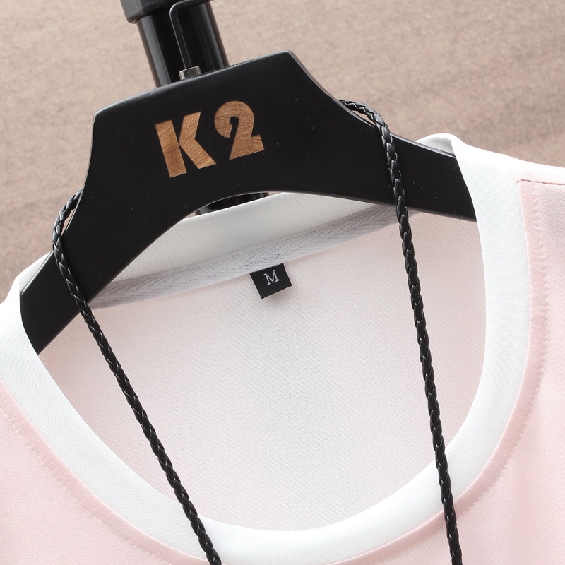 Kaos Distro Pria Lengan Pendek Gradien T-shirts Motif Tulisan Aksen Ritsleting Tshirt T2187