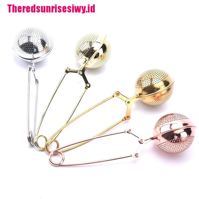 1 Pc Saringan Teh Bentuk Bola Bahan Stainless Steel