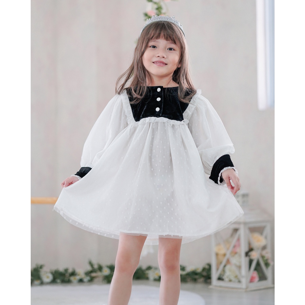 ELLODIE DRESS | Dress Anak Perempuan | Dress Tutu | Dress Tile | Gaun Pesta Anak