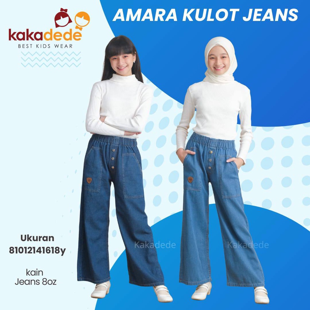 Kulot Jeans anak Amara Jeans by Kakadede