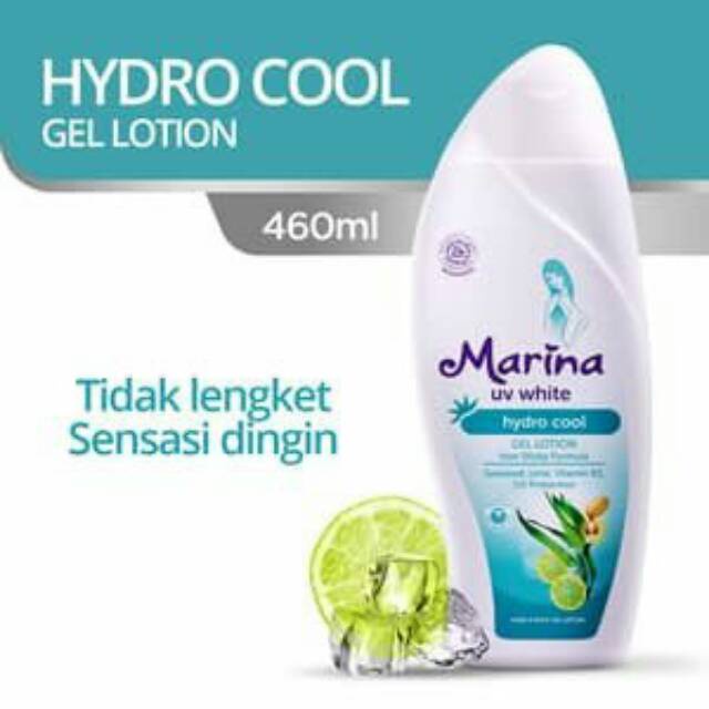 Marina uv white hydro cool hand & body gel lotion 460ml