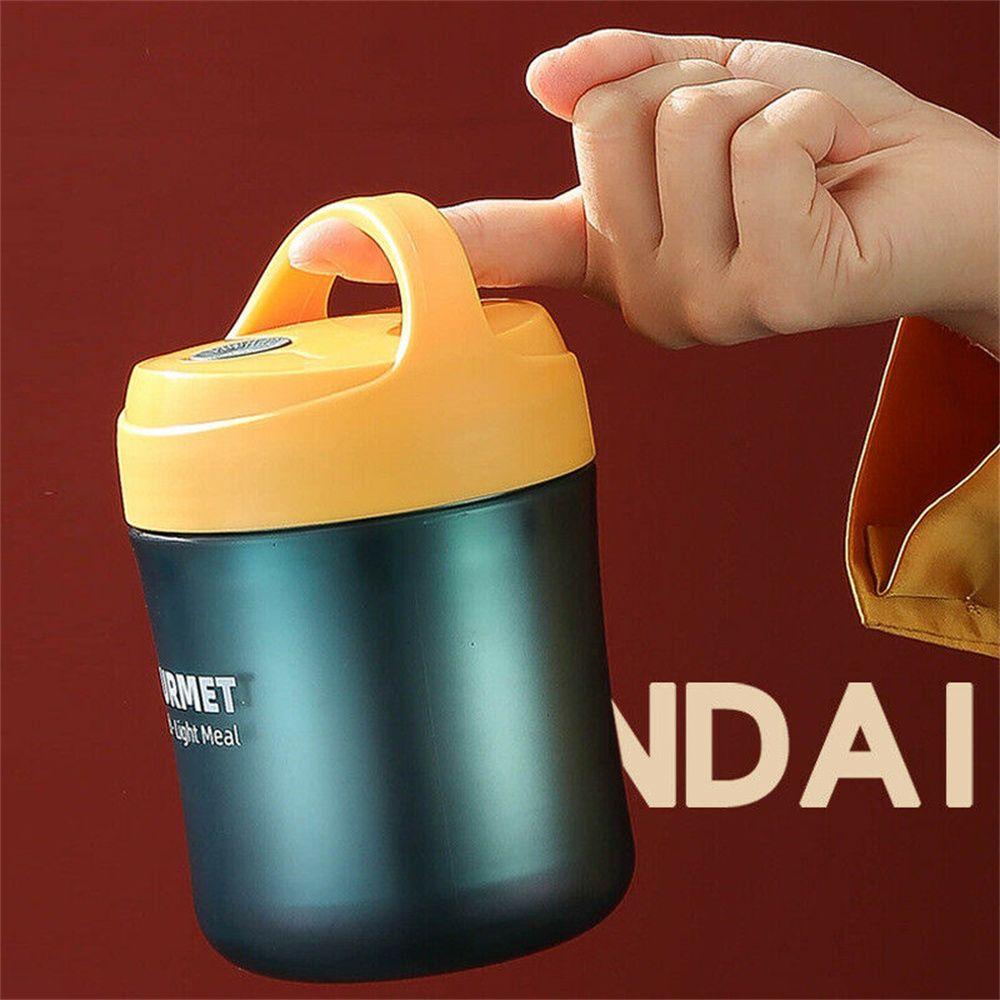 Solighter Vacuum Insulated Soup Jar Work with Handle Soup Alat Panas Sarapan Penyimpanan Cangkir