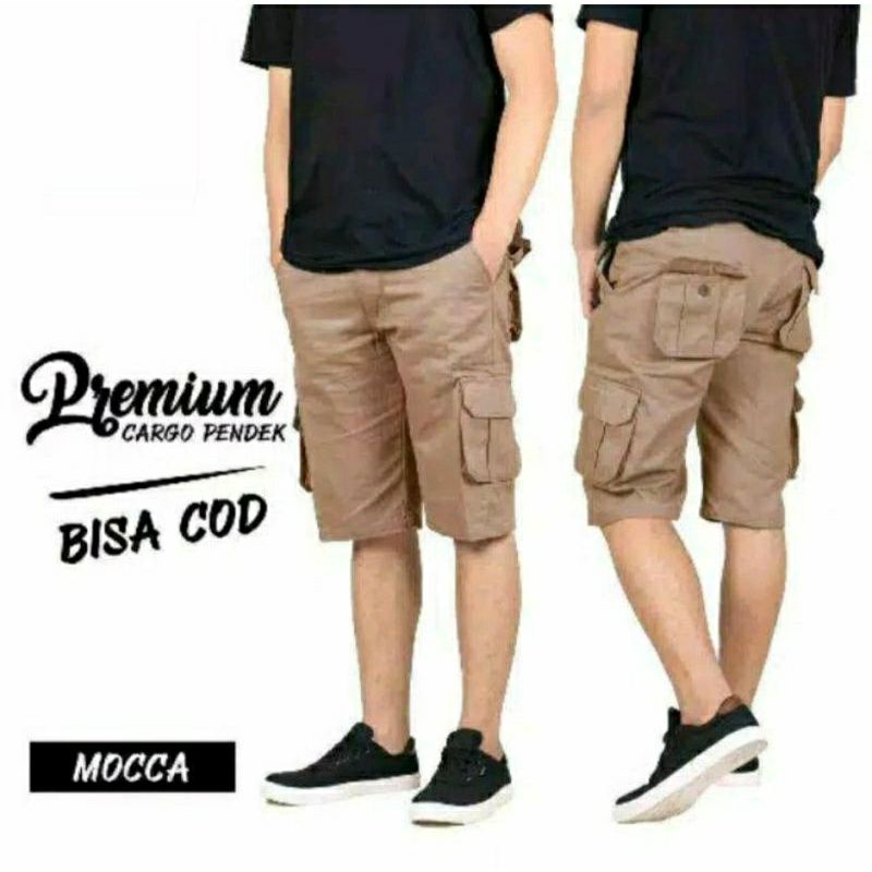 Celana pendek pria ORIGINAL Brand cargo kimpol chino bahan melar halus terlaris