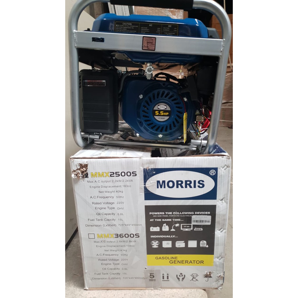 MORRIS Genset Bensin MMX2500s 2000 Watt Gasoline Generator