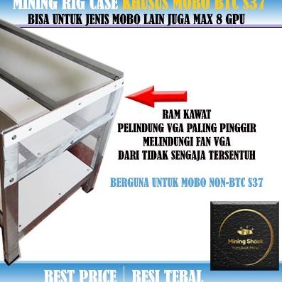 Rak Mining Case Mining Rig Khusus Mobo Btc S37 Atau Mobo Lain 8 Gpu