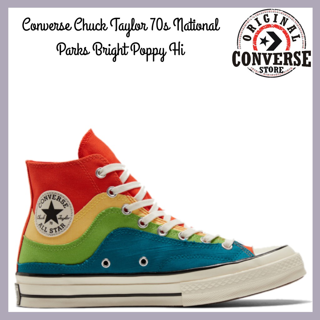 ORIGINAL CONVERSE CHUCK TAYLOR 70s NATIONAL PARKS BRIGHT POPPY Hi 170836C MALE